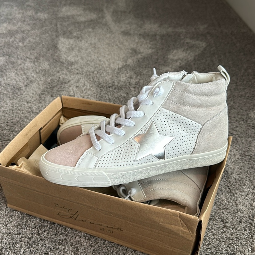 Vintage Havana high tops with blush-colored toe